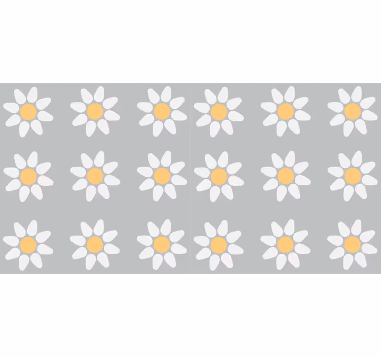 Store enrouleur fleur motif marguerite - TenStickers