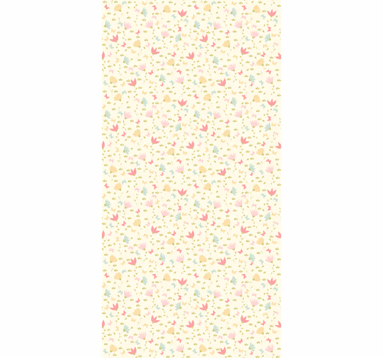 Store enrouleur fleur papillons jaunes - TenStickers