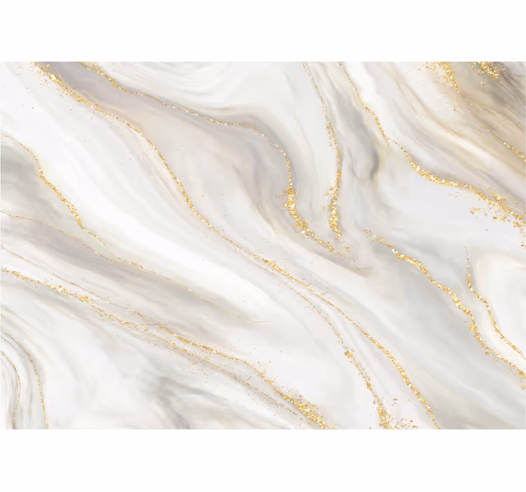 Store enrouleur textures et motifs marbre blanc et or - TenStickers