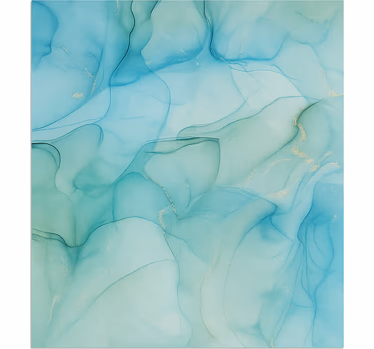 Store enrouleur textures et motifs effet vague turquoise - TenStickers