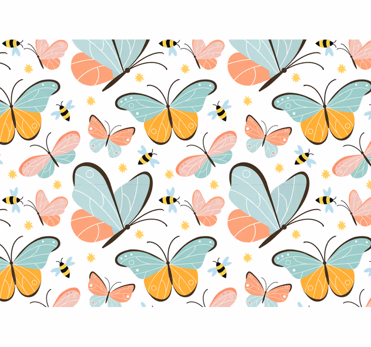 Store enrouleur animaux papillons et abeilles - TenStickers