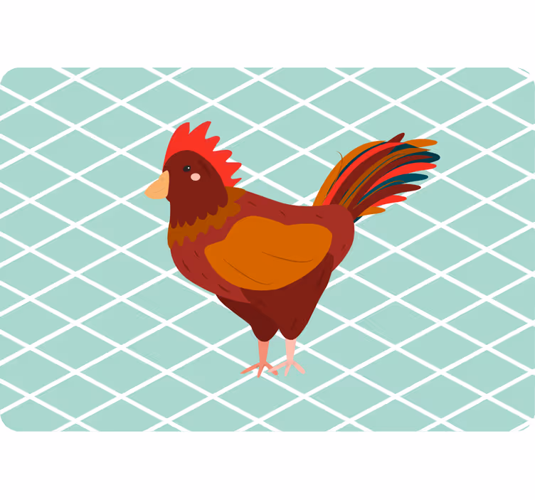 Store enrouleur animaux coq rouge profil - TenStickers