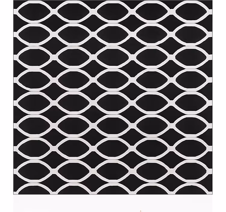 Store enrouleur noir design ovale monochrome - TenStickers