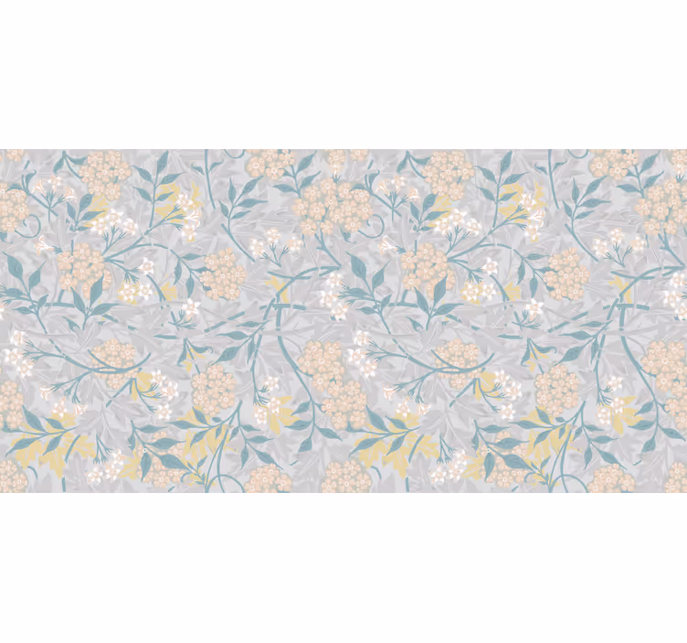 Store enrouleur gris motif floral élégant des années 80 - TenStickers