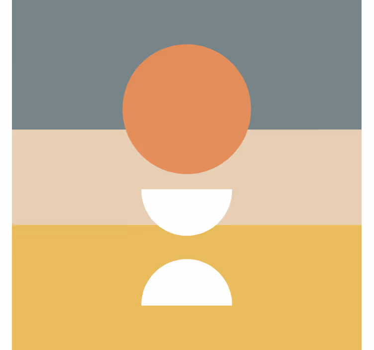 Store enrouleur bureaux art abstrait drapeau circulaire - TenStickers