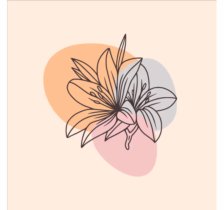 Store enrouleur bureaux design minimaliste fleurs - TenStickers