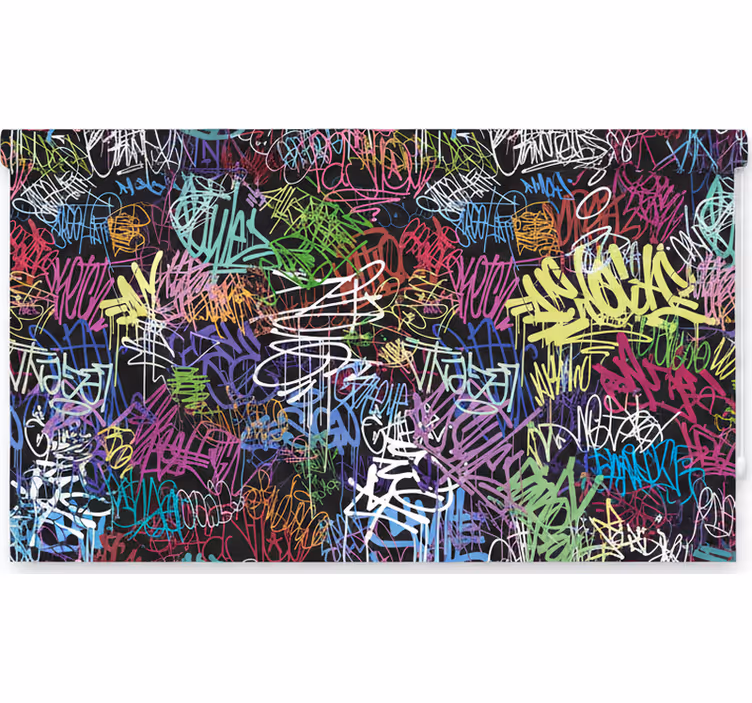 Store enrouleur chambre ado peinture toile street art - TenStickers