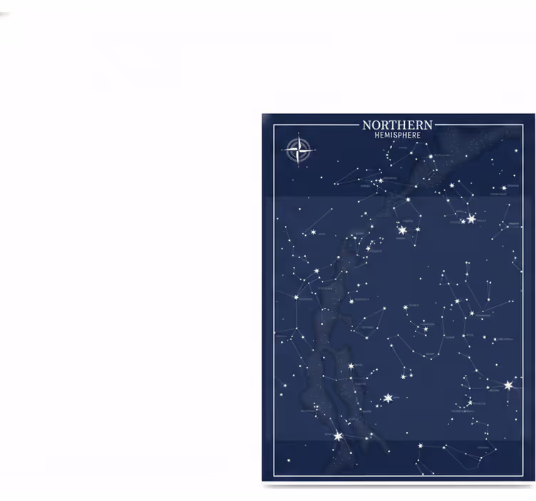 Store enrouleur chambre ado poster constellations nord - TenStickers