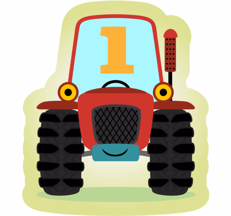 Store enrouleur amusant tracteur n°1 - TenStickers
