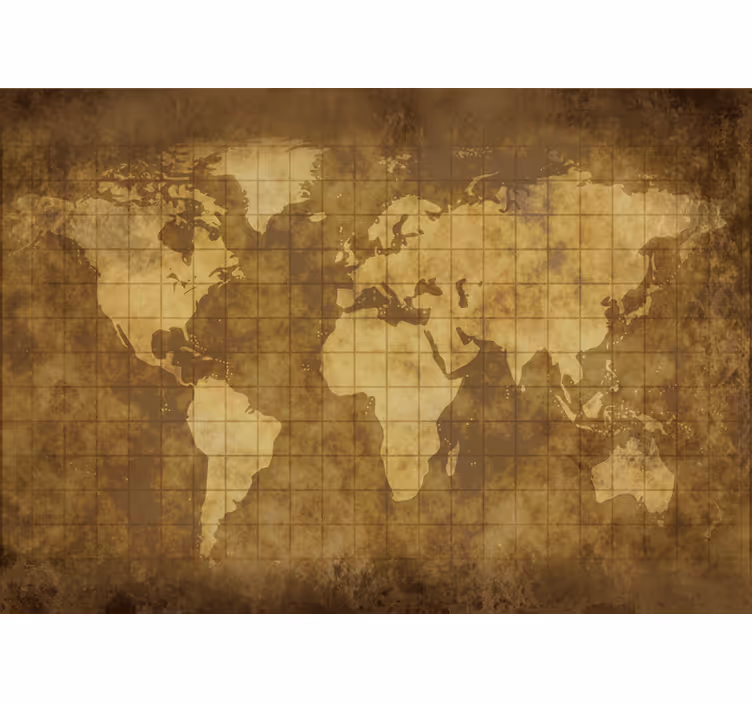 Store enrouleur carte du monde vintage pour enfants - TenStickers