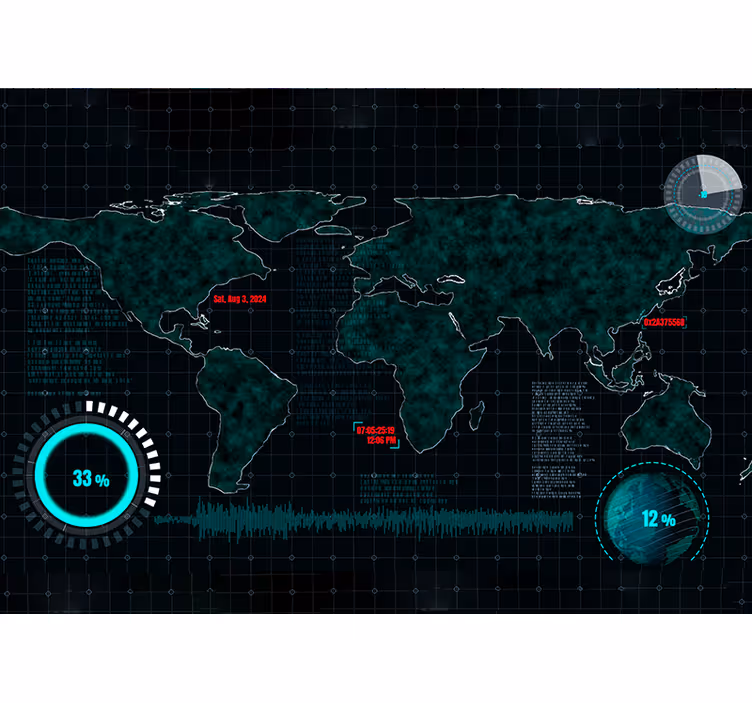 Store enrouleur carte du monde carte du futur - TenStickers
