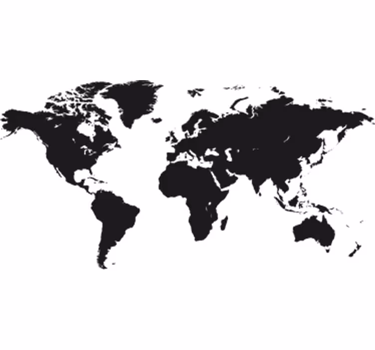 Store enrouleur carte du monde vinyle décoratif mondial - TenStickers