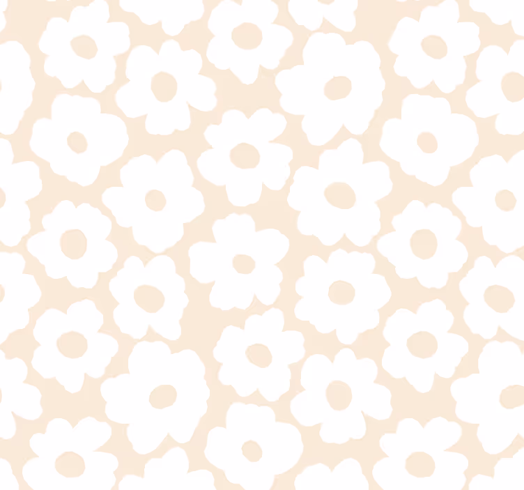 Store enrouleur salon coquelicot blanc - TenStickers
