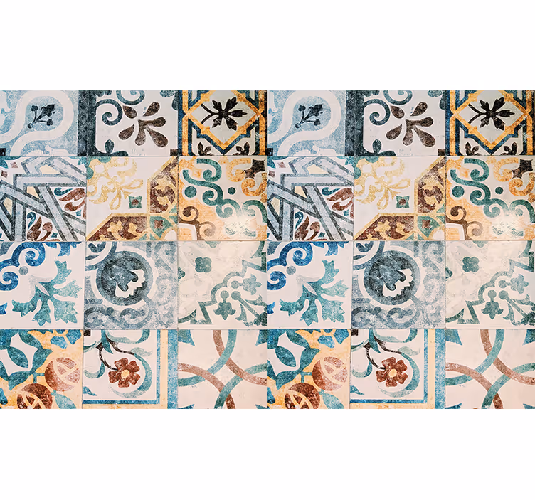 Store enrouleur rustique motif mosaïque rétro - TenStickers