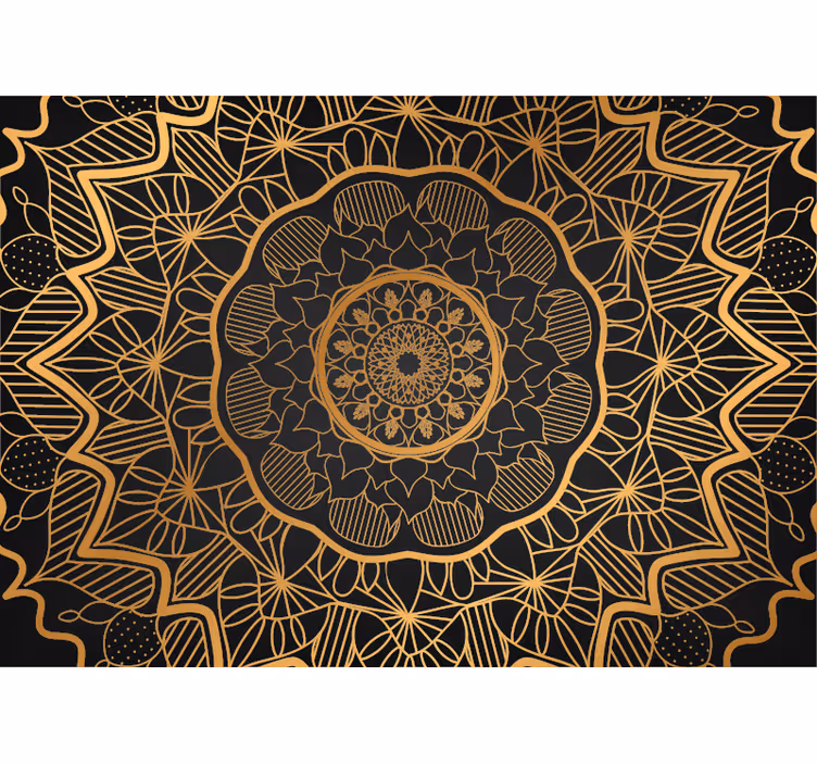 Store enrouleur motif zen papier peint éclat doré - TenStickers