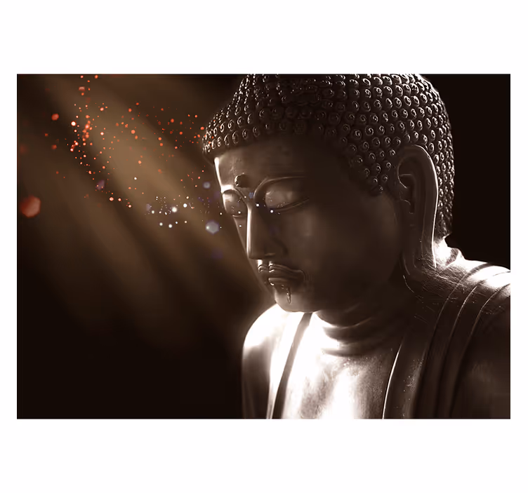 Store enrouleur motif zen portrait de bouddha serein - TenStickers