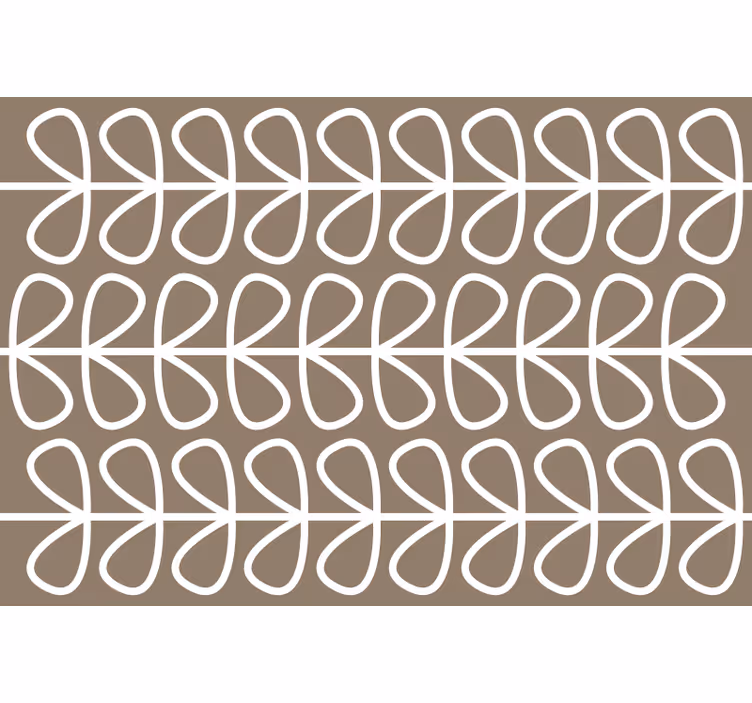 Store enrouleur marron motif feuilles beiges - TenStickers