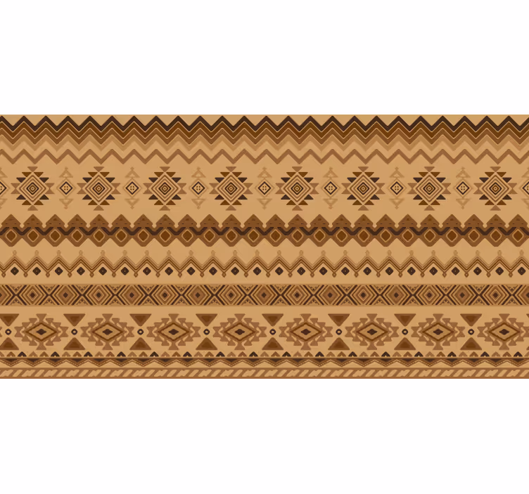 Store enrouleur marron design kilim ethnique - TenStickers