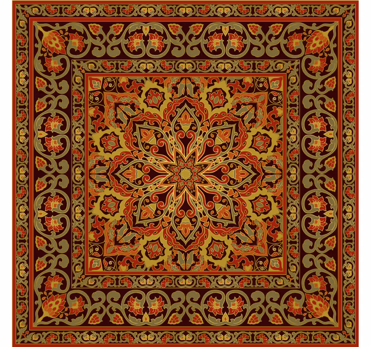 Store enrouleur marron effet mandala persan cuisine - TenStickers