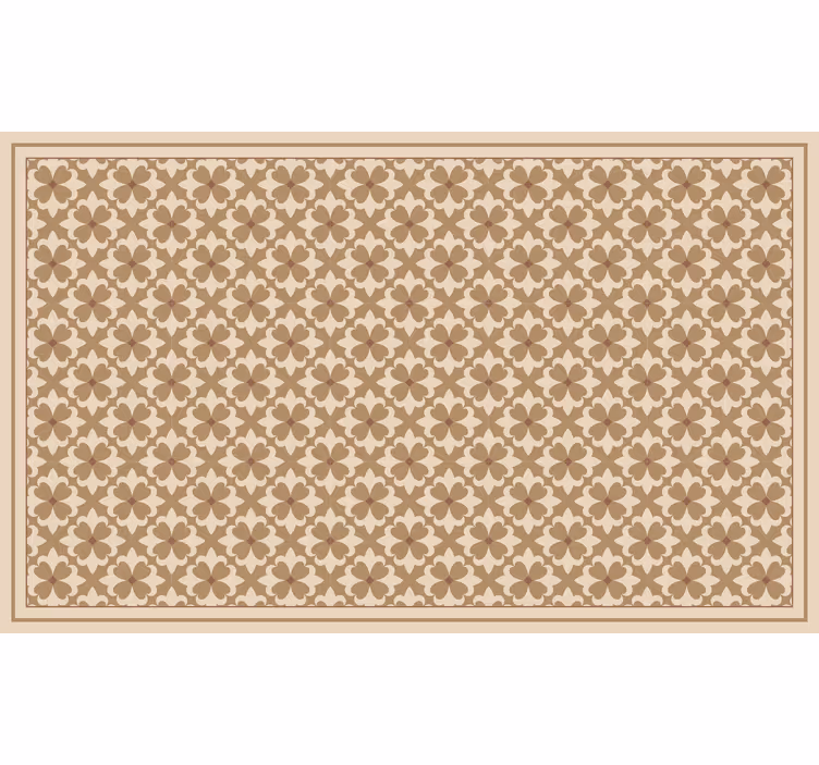 Store enrouleur marron motif vintage beige carreaux - TenStickers