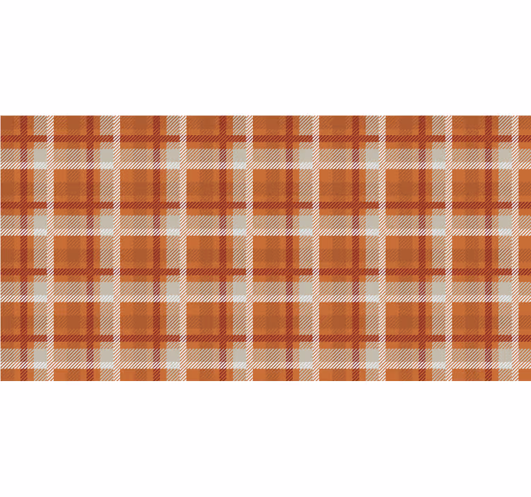Store enrouleur orange à carreaux d'automne - TenStickers