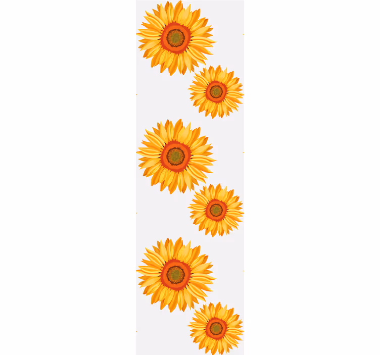 Store enrouleur orange fleurs élégantes - TenStickers