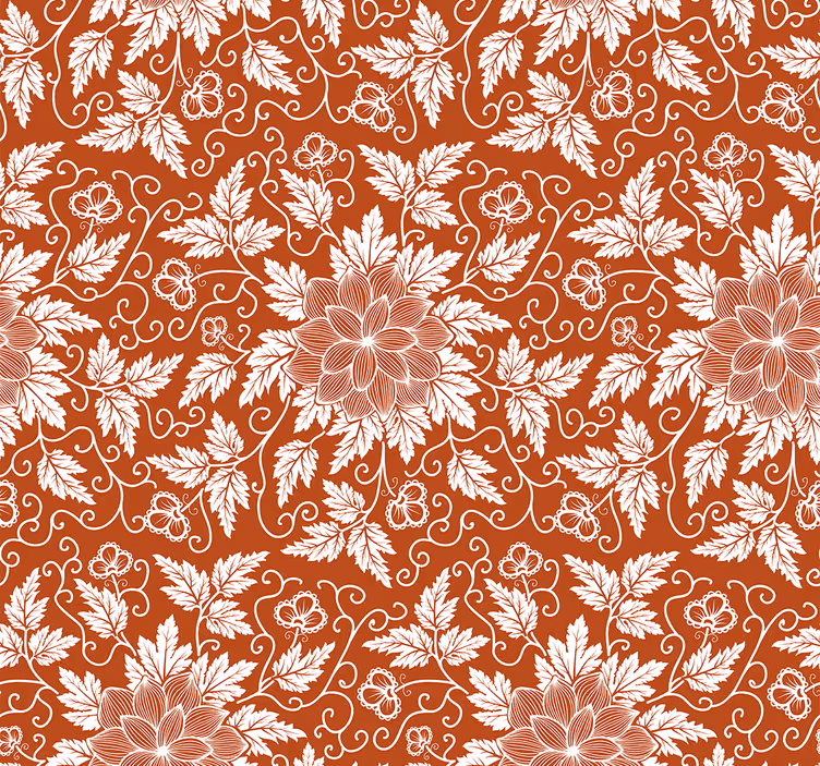 Store enrouleur orange motif paisley floral - TenStickers