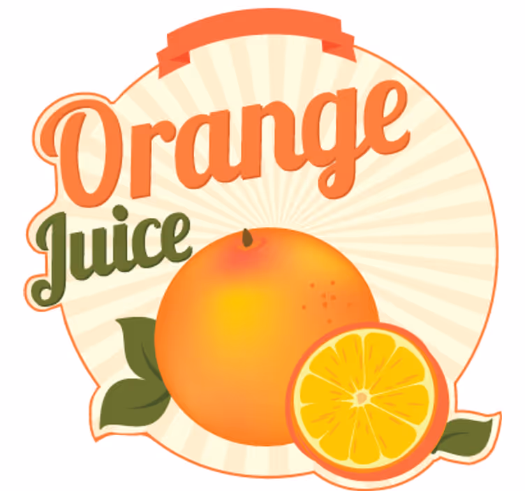 Store enrouleur orange jus d'orange décoratif - TenStickers