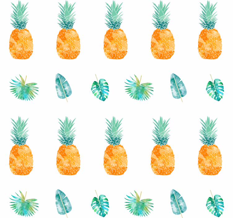 Store enrouleur orange motifs ananas - TenStickers