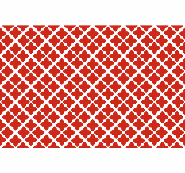 Store enrouleur rouge motif géométrique blanc - TenStickers
