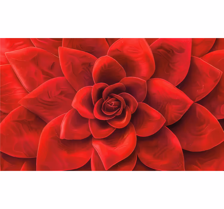 Store enrouleur rouge design pétales de fleurs - TenStickers