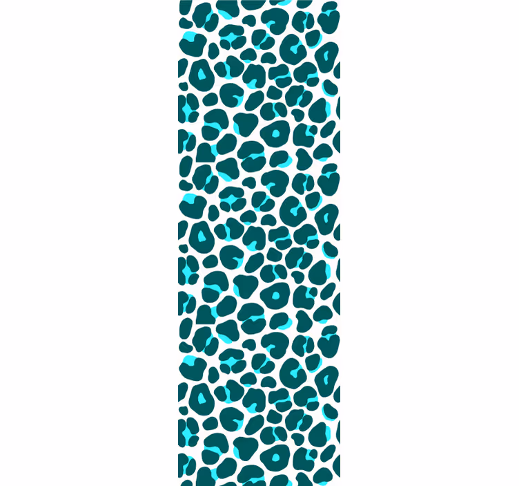 Store enrouleur chambre ado motif léopard néon bleu noir - TenStickers