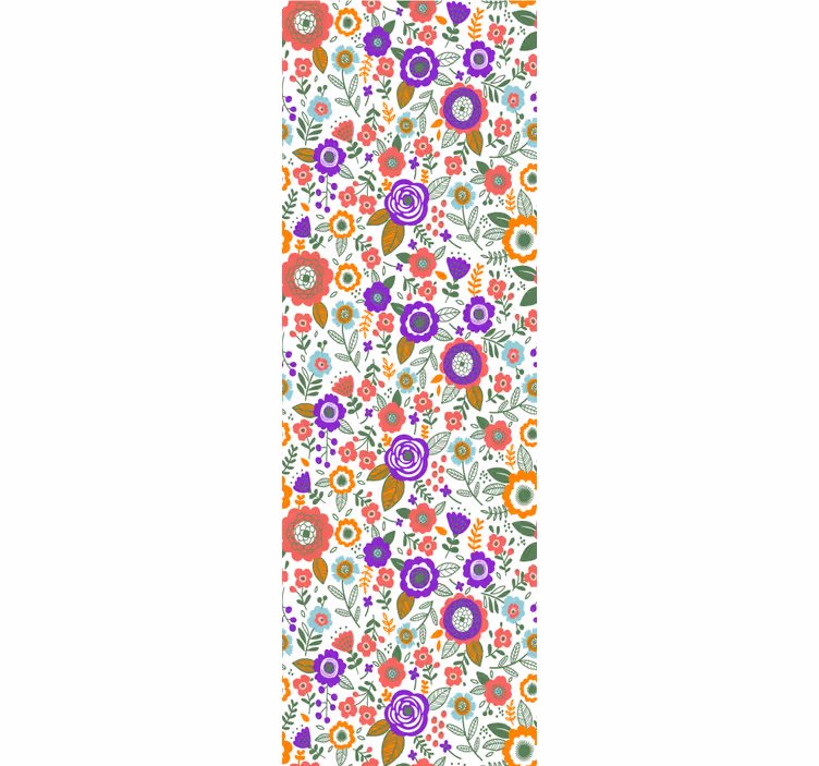 Store enrouleur chambre ado fleurs colorées magnifiques - TenStickers
