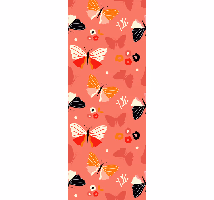 Store enrouleur chambre ado motif papillon rose - TenStickers