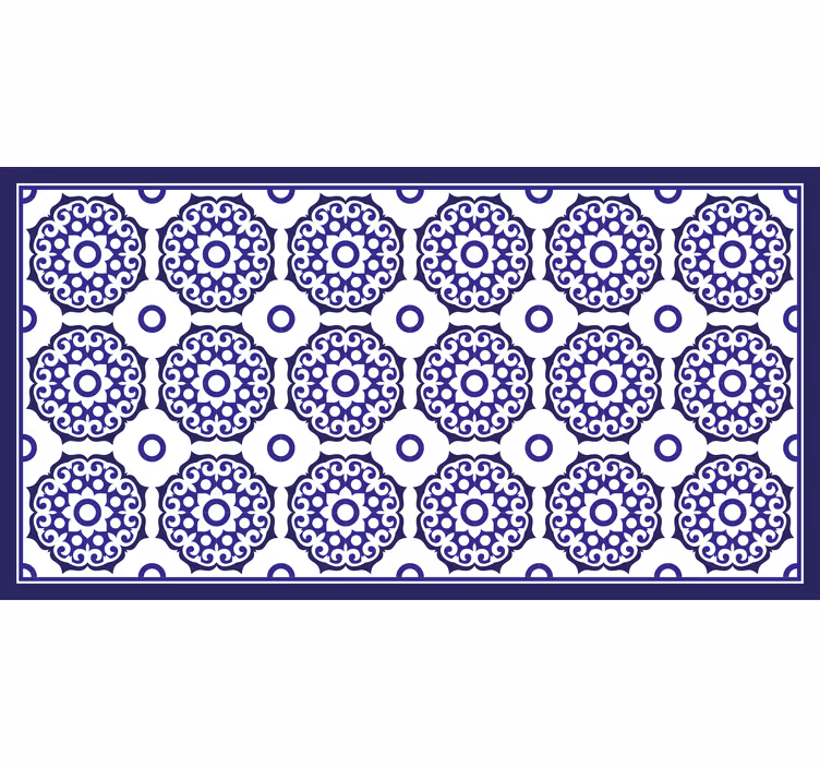 Store enrouleur salle de bain motif fleuri bleu clair - TenStickers