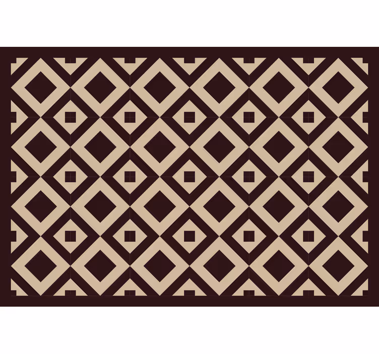 Store enrouleur salle de bain motif vintage beige carré - TenStickers