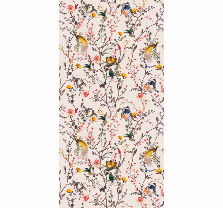 Store enrouleur classique design floral naturaliste - TenStickers