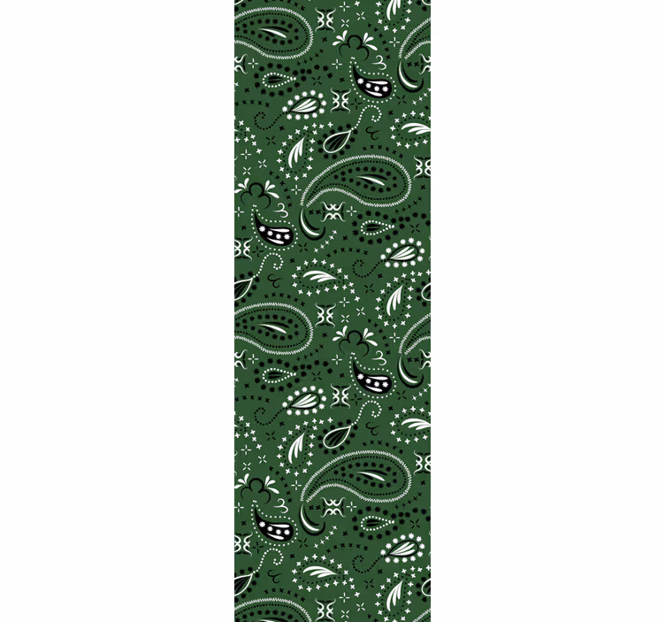 Store enrouleur classique motif paisley bleu canard - TenStickers