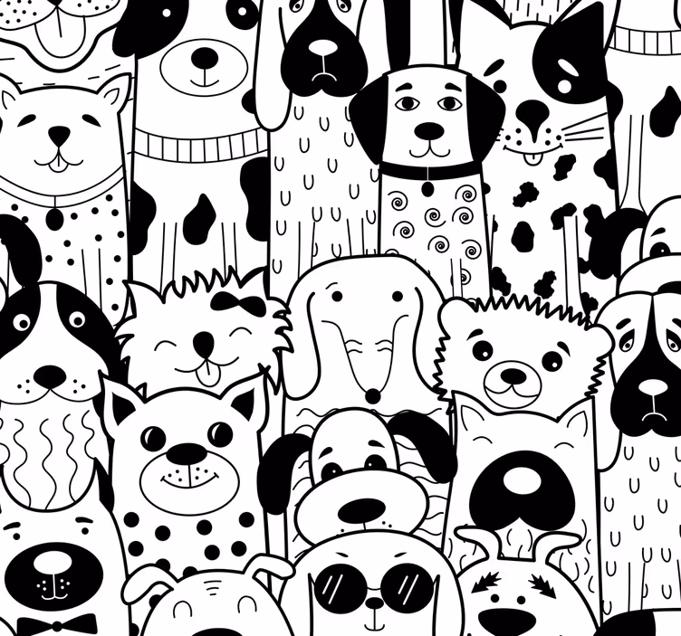 Store enrouleur chambre bébé motif chiens - TenStickers