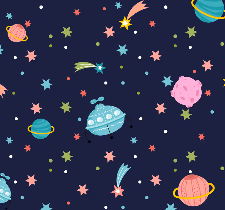 Store enrouleur chambre bébé espace céleste - TenStickers