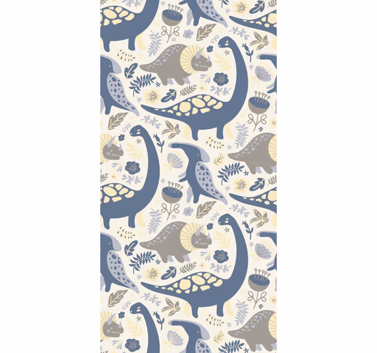 Store enrouleur chambre bébé dinosaures bleus nordiques - TenStickers
