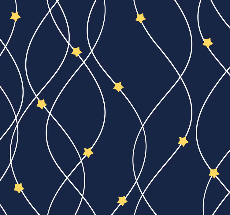 Store enrouleur chambre bébé papier peint étoiles jaunes - TenStickers