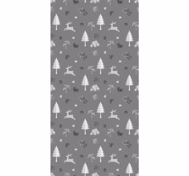 Store enrouleur chambre bébé cerfs gris - TenStickers