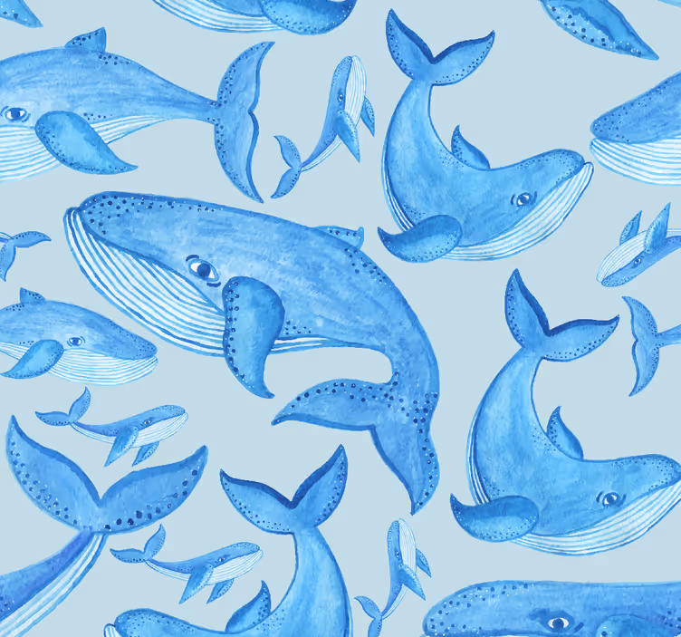 Store enrouleur chambre bébé baleines organisées - TenStickers