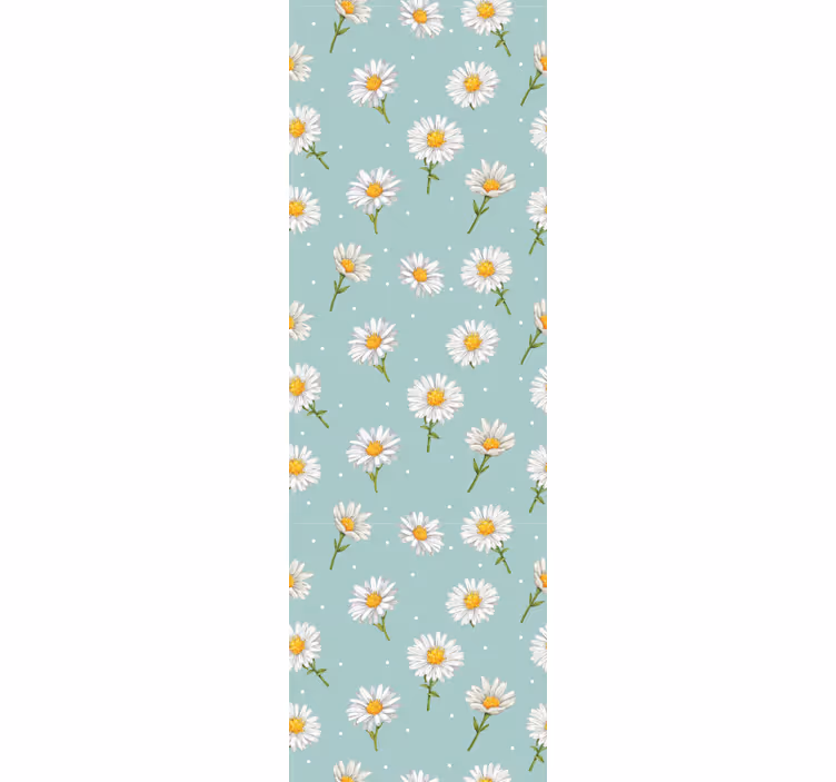 Store enrouleur couloir motif fleurs marguerites - TenStickers