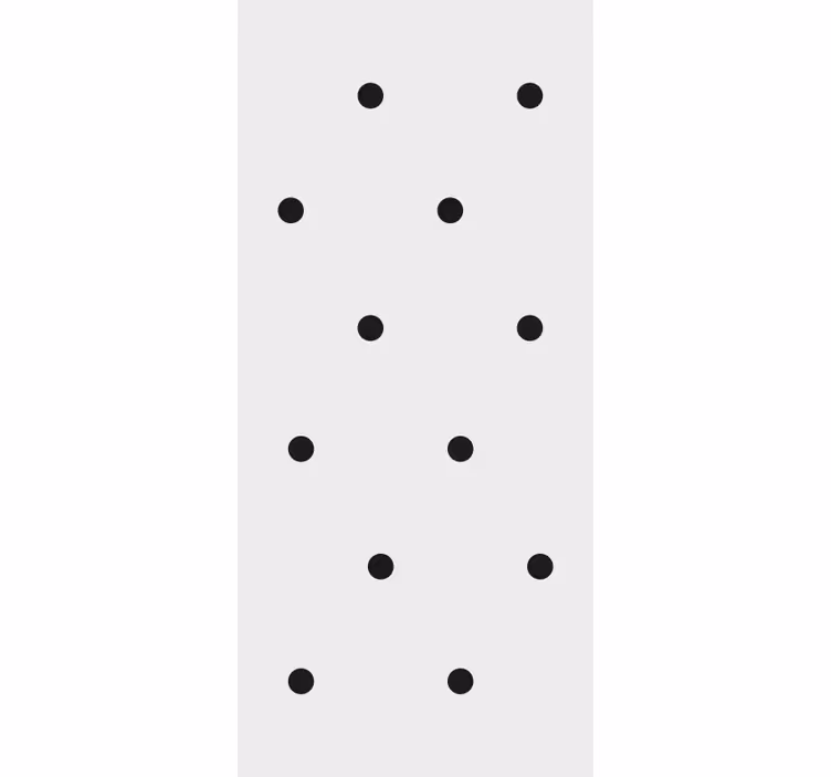 Store enrouleur couloir pois noirs style nordique - TenStickers
