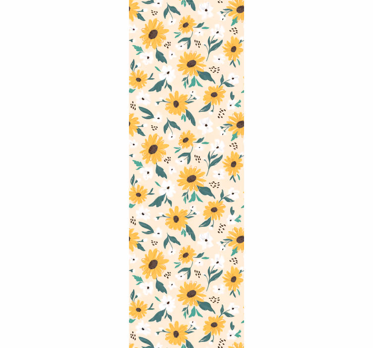 Store enrouleur couloir fond beige tournesol - TenStickers