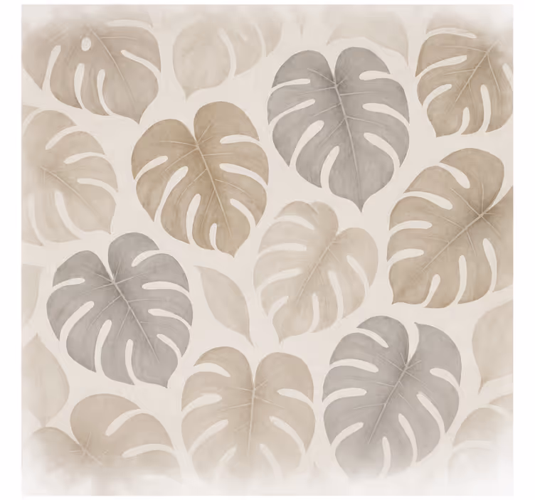 Store enrouleur marron feuilles de forêt tropicale - TenStickers