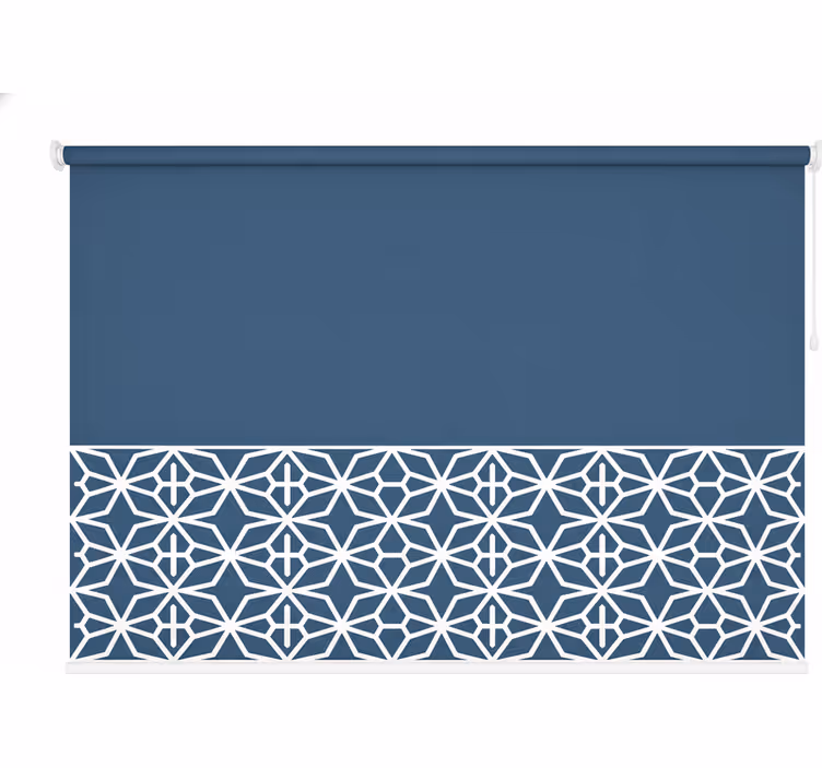 Store enrouleur bleu avec bordure lumineuse basse - TenStickers