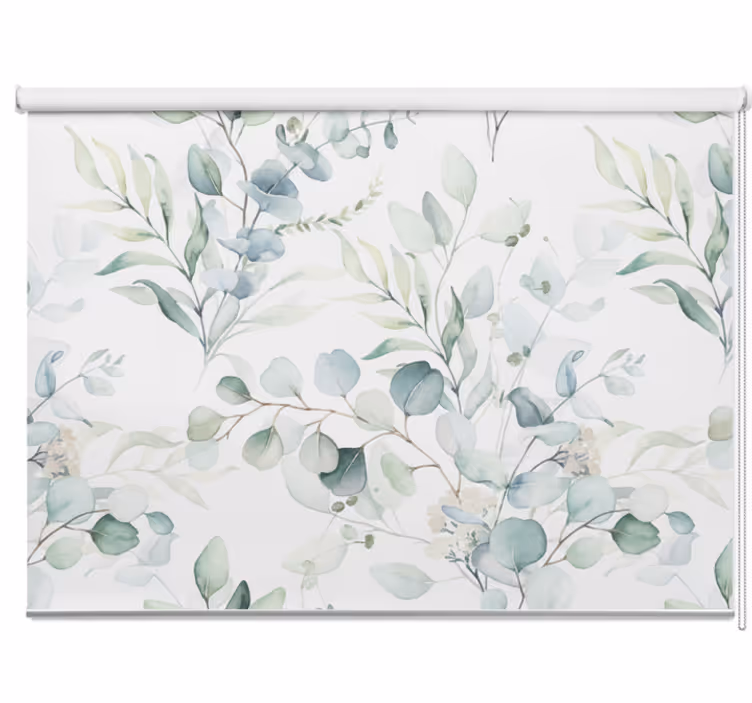 Store enrouleur balcon design eucalyptus vert - TenStickers